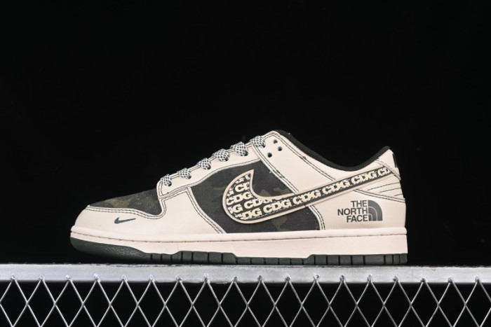 Nike SB Dunk Low The North Face x CDG Anniversary High-End Custom Low-Top Casual Sneakers - DM6868-015