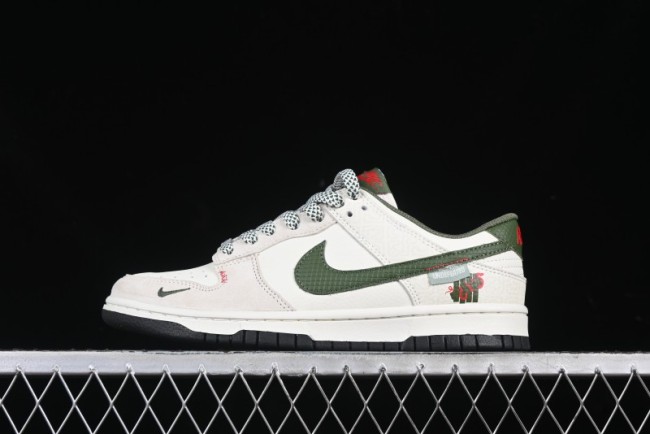Nike SB Dunk Low UN Collaboration Year of the Snake Limited Edition Green Snake Swoosh Anniversary Custom Low-Top Casual Sneakers - DJ2024-070