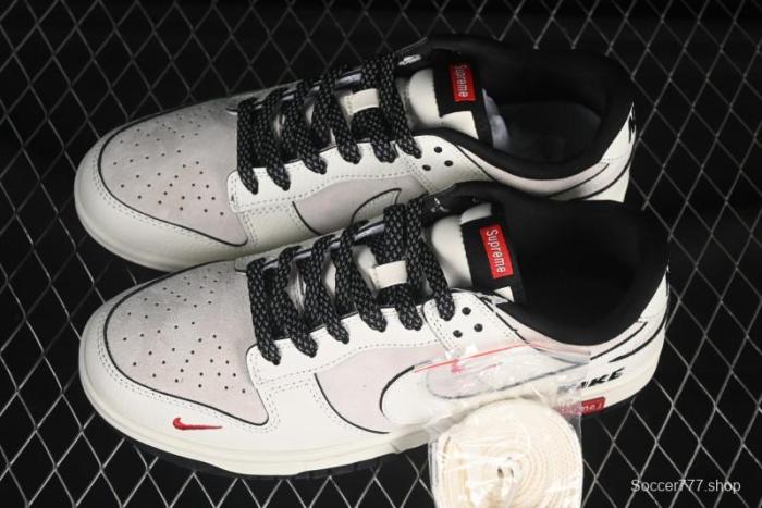 Nike SB Dunk Low Supreme Collaboration Off-White Starry Sky Anniversary Custom Low-Top Casual Skate Shoes - SC9207-410