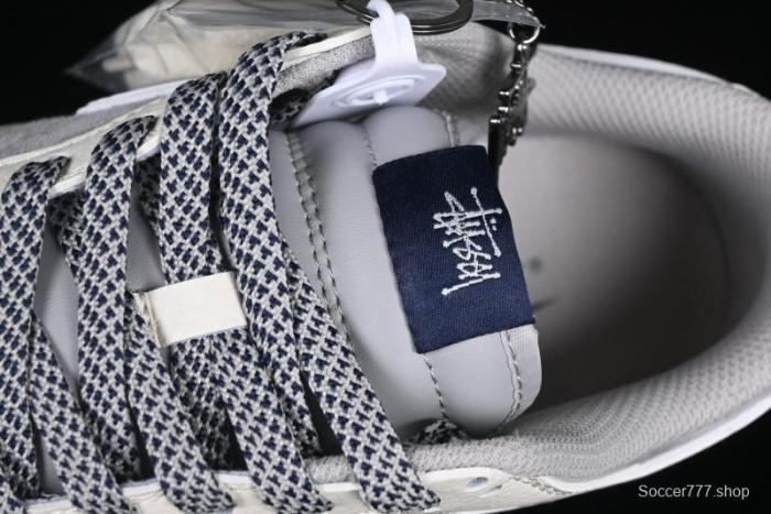 Nike SB Dunk Low Stussy Collaboration Beige Grey Print Grey Swoosh Anniversary Custom Low-Top Casual Skate Shoes - DM6868-009