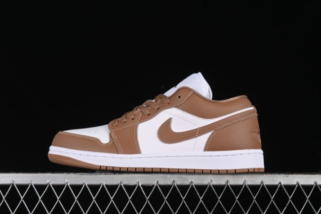 Nike Air Jordan 1 Low AJ1 White Tan Low-Top Casual Sneakers - DC0774-202