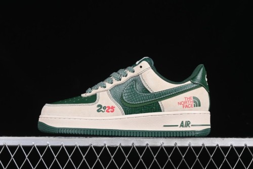 Nike Air Force 1 '07 Low The North Face Collaboration Green Snake Scale Casual Sneakers - DM6688-015