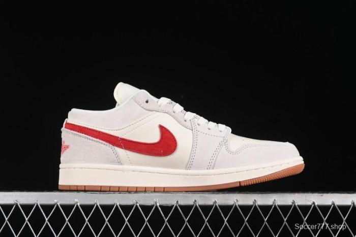 Nike Air Jordan 1 Low Stussy Collaboration - Pink Pig Retro Low-Top Basketball Shoes - SJ9950-023