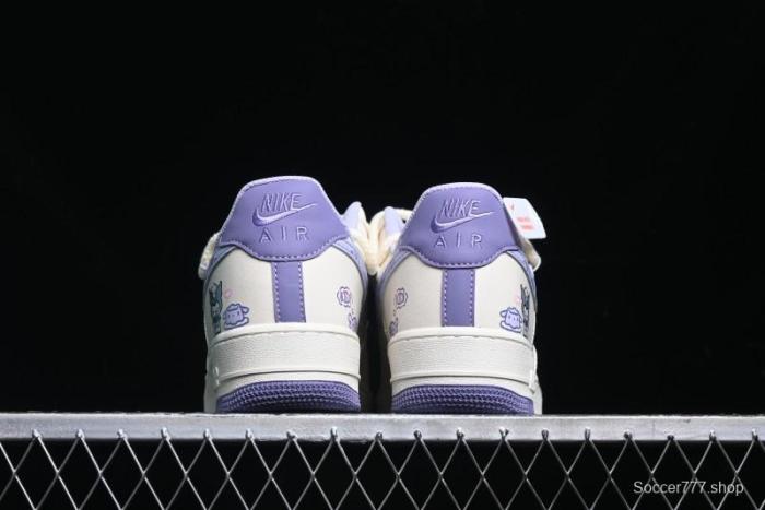 Nike Air Force 1 Low Kuromi Casual Sneakers with Lace-Up Design - BD7701-220