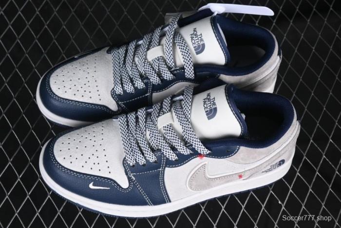 Nike Air Jordan 1 Low AJ1 The North Face Collaboration Blue White Grey Retro Basketball Shoes - DM9188-016