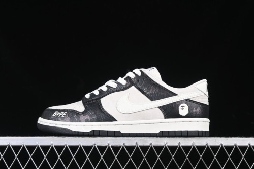 Nike SB Dunk Low BAPE Collaboration Splatter Pig Eight White Hook Anniversary High-End Custom Low-Top Casual Sneakers - DJ2024-053