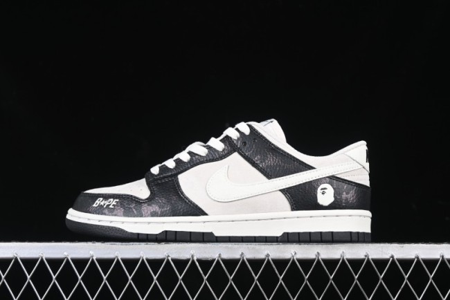 Nike SB Dunk Low BAPE Collaboration Splatter Pig Eight White Hook Anniversary High-End Custom Low-Top Casual Sneakers - DJ2024-053