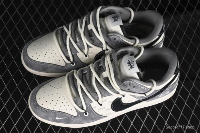 Nike SB Dunk Low Stussy Anniversary Edition Customized Low-Top Casual Sneakers - SJ2068-305