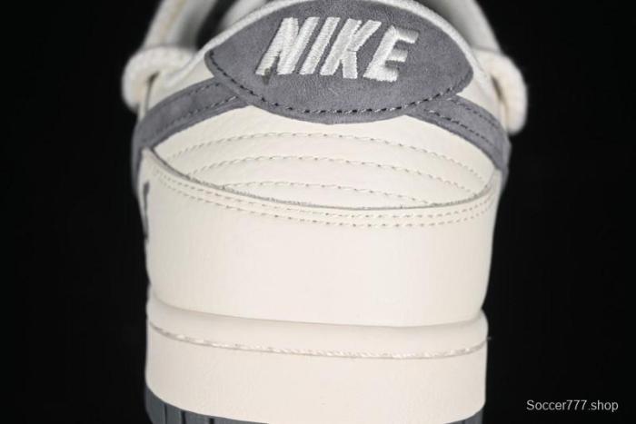 Nike SB Dunk Low Violent Bear Series - Lace-Up Beige with Grey Check - Anniversary Custom Edition Low-Top Casual Skate Shoes - SJ2068-289