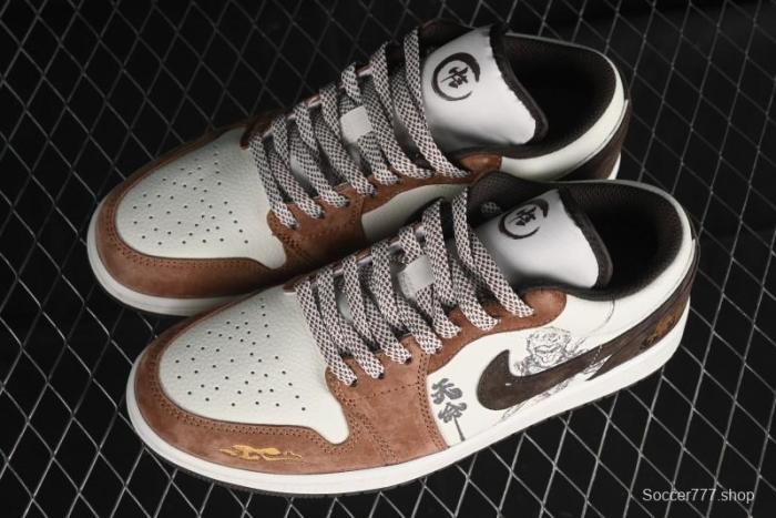 Nike Air Jordan 1 Low Retro Basketball Shoes Mythical Wukong Custom Design - DC2024-034