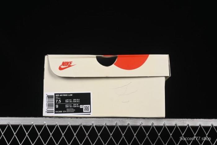 Nike Air Force 1'07 Low Chrome Hearts Collaboration Black Green Swoosh Casual Sneakers - KK1988-074