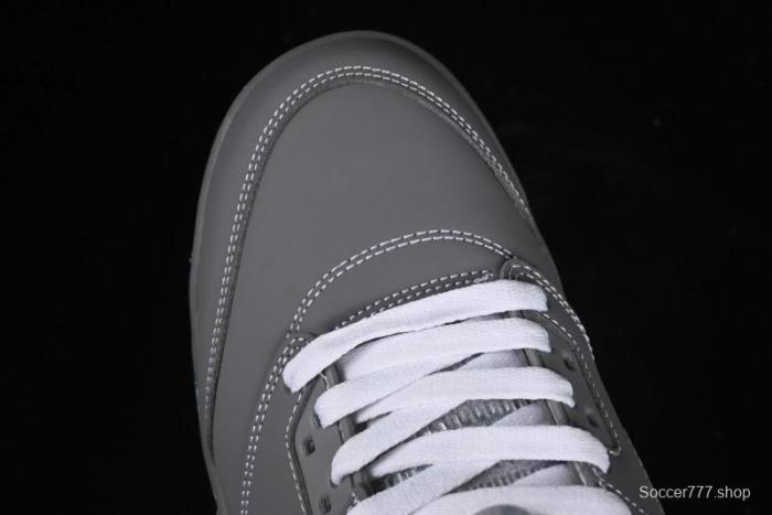 Nike Air Jordan 5 Retro Basketball Shoes with Grey Wolf Colorway - 136027-005