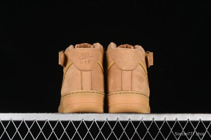 Nike Air Force 1 '07 Mid Suede Casual Sneakers in Wheat - DJ9158-200