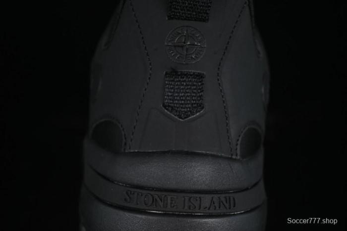 Stone Island Grime Panelled Low-Top Lifestyle Sneakers in Dark Brown - 79FWS0303