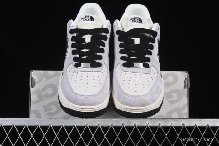 Nike Air Force 1 '07 Low The North Face Collaboration Beige Grey Carbon Black Swoosh Low-Top Casual Sneakers - XZ6188-916