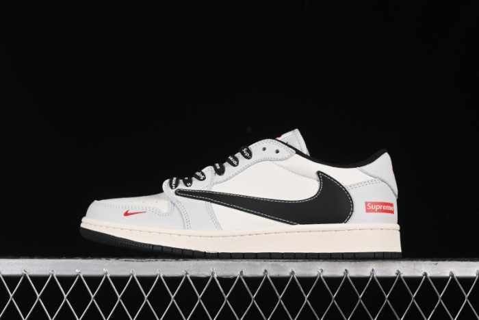 Nike Travis Scott x Fragment Design x Air Jordan 1 Low OG SP AJ1 Supreme Collaboration - Mist Blue Low-top Casual Sneakers - SJ2068-119