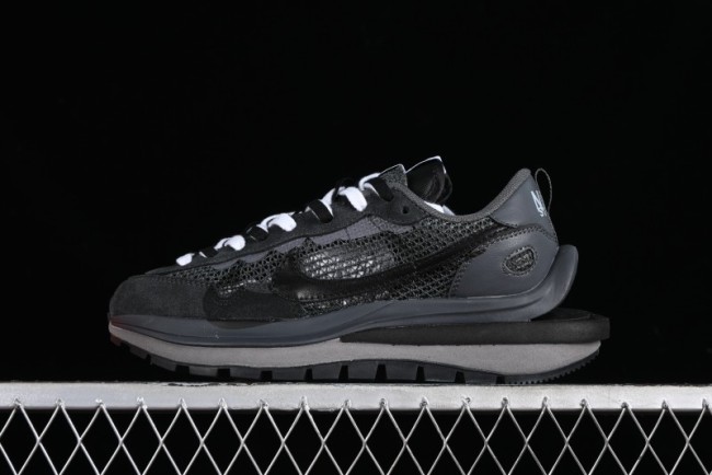 Nike Sacai VaporWaffle 3.0 Deconstructed Sneakers with Overlapping Swoosh and Double Tongue - CV1363-105