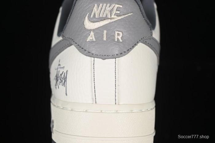 Nike Air Force 1'07 Low Stussy Collaboration Woven Fabric Low-Top Casual Sneakers - BZ6808-101