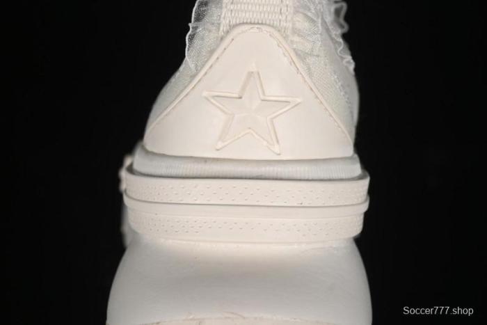 Converse Lifestyle Run Star Legacy Platform High Top Canvas Shoes with Mini Bow and Lace Trim - A10027C