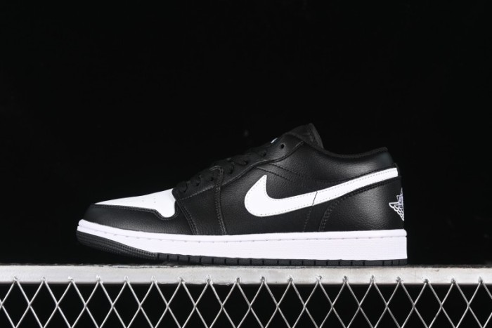 Nike Air Jordan 1 Low Retro Basketball Shoes in Black and White - 553558-043