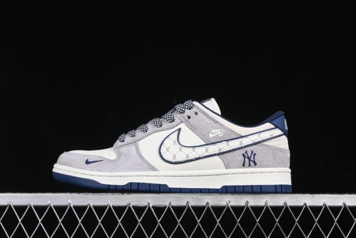 Nike SB Dunk Low MLB Collaboration Embroidered Blue Logo Anniversary Custom Low-Top Casual Skate Shoes - DJ2024-092