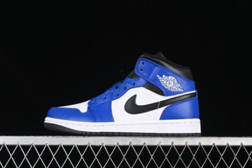 Nike Air Jordan 1 Mid AJ1 Basketball Shoes White Blue - DQ8423-402