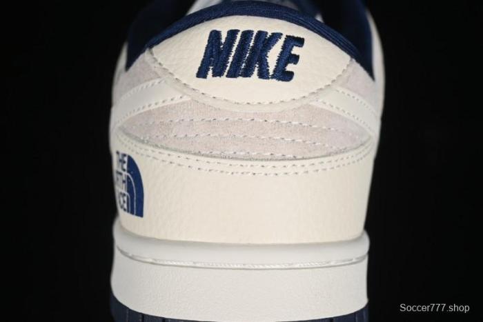 Nike SB Dunk Low The North Face Collaboration - Grey Pigskin White Swoosh Anniversary Custom Low-Top Casual Skate Shoes - KK1333-006