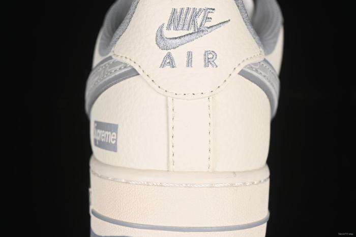 Nike Air Force 1 '07 Low Supreme Collaboration Beige Multi-Swoosh Casual Sneakers - XX3168-147