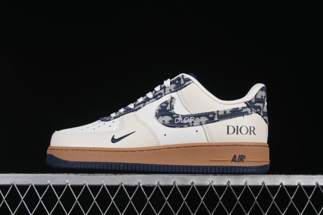 Nike Air Force 1 '07 Low Dior Collaboration Grey Knit Casual Sneakers - KK1988-052
