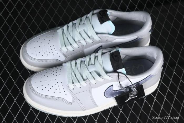 Nike Air Jordan 1 Low OG CNY AJ1 Snake Year Limited Silver Snake Low-Top Retro Basketball Shoes - HF3144-100