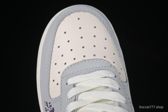 Nike Air Force 1 '07 Low Nezha Collaboration Grey Red Swoosh Casual Sneakers - DF0188-046