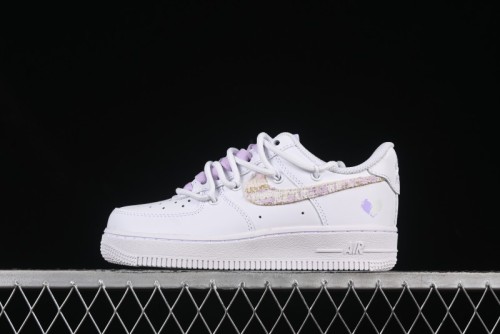 Nike Air Force 1'07 Low Purple Chanel-Inspired Casual Sneakers - DH9999-556