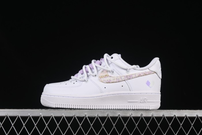 Nike Air Force 1'07 Low Purple Chanel-Inspired Casual Sneakers - DH9999-556