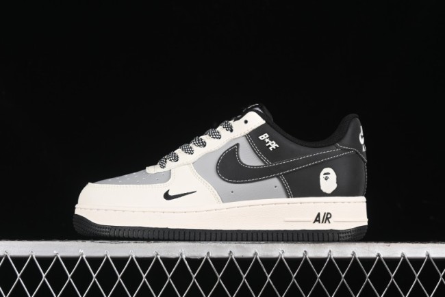 Nike Air Force 1 '07 Low Bape Collaboration - Beige Grey Black Low-Top Casual Sneakers BB6566-209
