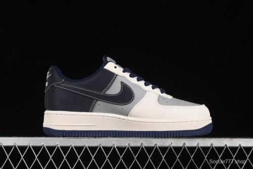 Nike Air Force 1 '07 Low Bape Collaboration - Deep Blue Grey Low-Top Casual Sneakers BB6566-206