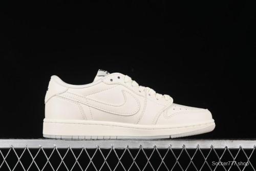 Nike Travis Scott x Fragment Design x Air Jordan 1 Low OG SP AJ1 Burberry Collaboration - BB6588-313