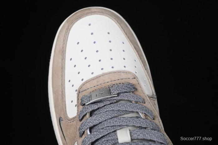 Nike Air Force 1 '07 Low Stussy Collaboration - Lambskin Brown Low-Top Casual Sneakers - XZ6188-888