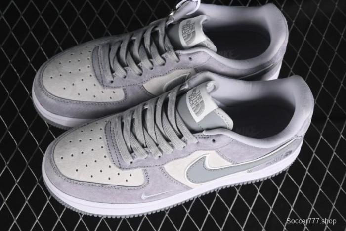 Nike Air Force 1 '07 Low The North Face Collaboration - Silver Grey Pigskin Sneakers - KK3333-004