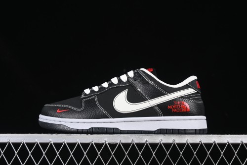Nike SB Dunk Low The North Face Collaboration Black White Anniversary Custom Low-Top Casual Sneakers - SC9207-403