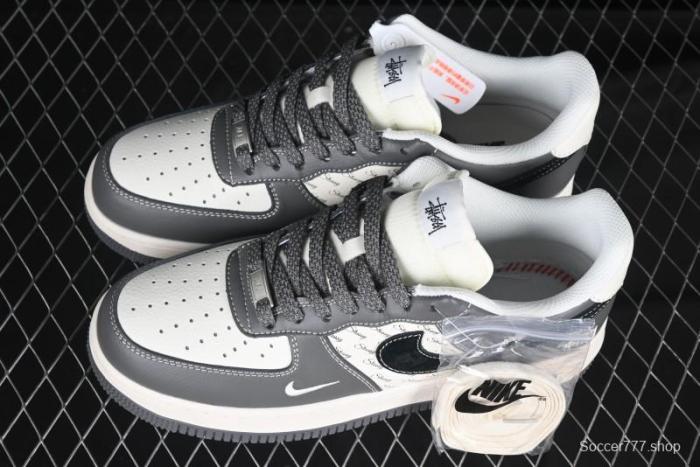 Nike Air Force 1 '07 Low Stussy Collaboration - Nebula Grey Low-Top Casual Sneakers - XZ3328-168