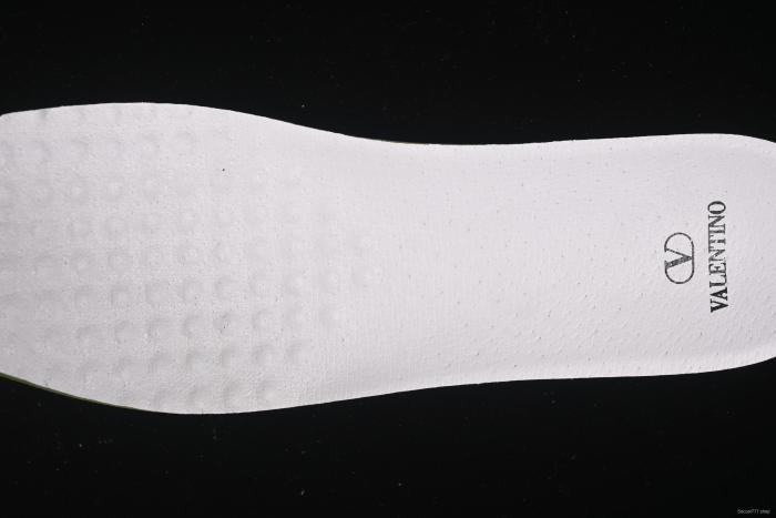 Valentino Punk Style Stitch Pattern Soft Lambskin Comfortable Lace-Up Low-Top Casual Running Shoes - MBH8