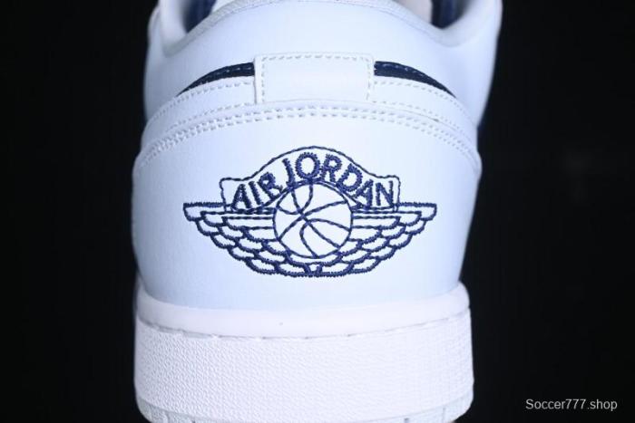 Nike Air Jordan 1 Low AJ1 Navy Blue Silk Casual Sneakers - FZ8778-044