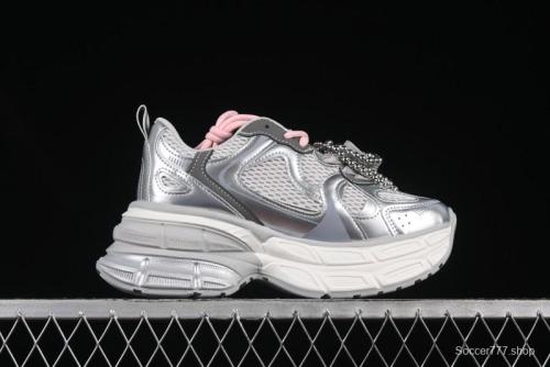 GG-CC Thick Sole Casual Running Shoes with Fashionable Design - G25S2507 Silver