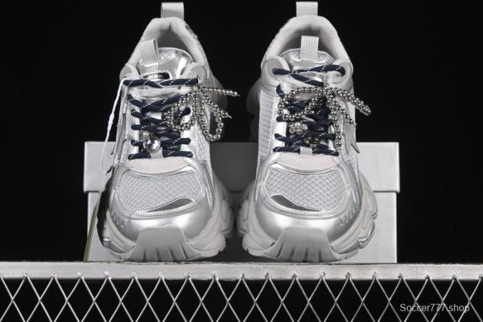 GG-CC Star Same Style Lace-up Hollow Out Dad Shoes with 5cm Height Increase - G25X269