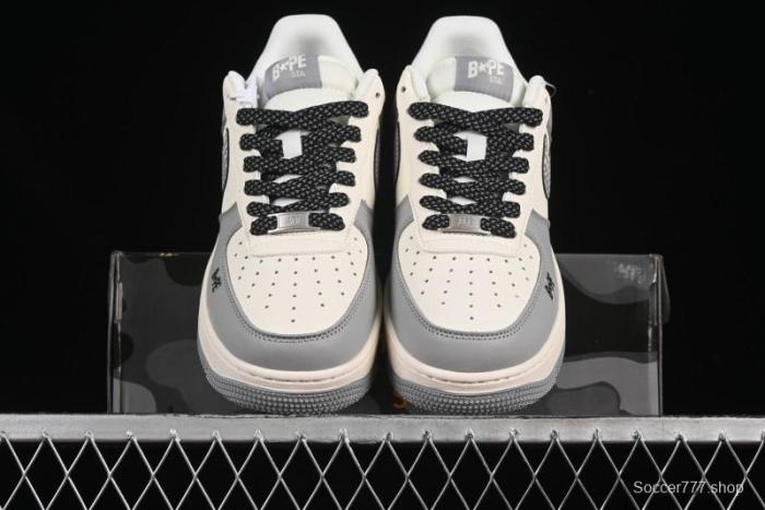 Nike Air Force 1'07 Low Bape Collaboration Beige Star Casual Sneakers - XS1958-571