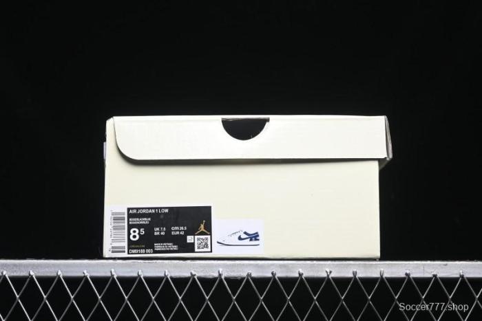 Nike Air Jordan 1 Low OF Collaboration - Premium Custom Retro Basketball Shoes in Blue Grey - DM9188-003