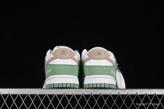 Nike SB Dunk Low YSL Series - White Green Brown Swoosh Anniversary High-End Custom Low-Top Casual Sneakers - GF2409-169