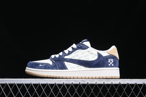 Nike Travis Scott x Fragment Design x Air Jordan 1 Low OG SP AJ1 Retro Sneakers - SJ2068-110