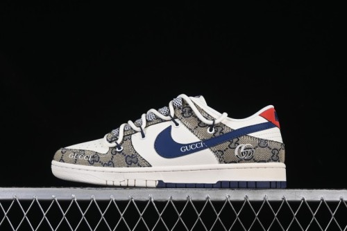 Gucci x Nike Dunk Low Designer Collaboration Sneakers - Premium Monogram Design