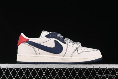 Nike Travis Scott x Fragment Design x Air Jordan 1 Low OG SP AJ1 Retro Sneakers - XZ3398-001